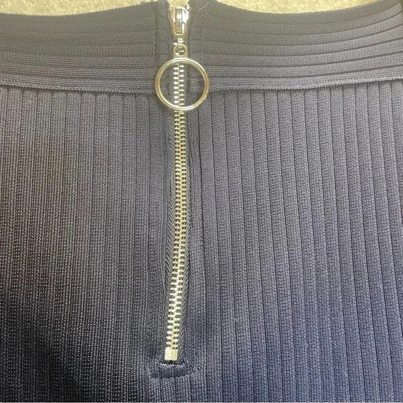 Lulu’s  Dance Hall Sexy Navy Blue One Shoukder Two Piece Body Con Midi Set - Picture 7 of 11